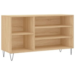 vidaXL Mueble zapatero madera contrachapada roble Sonoma 102x36x60 cm
