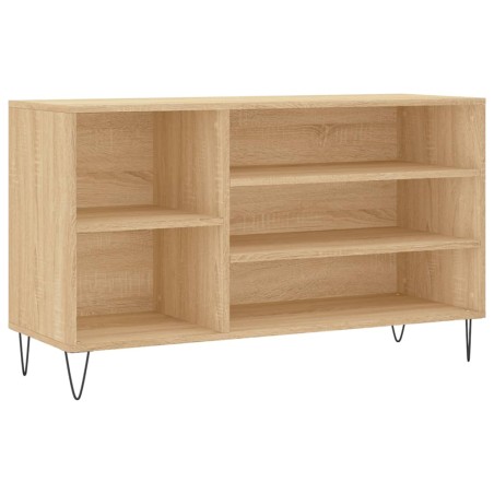 vidaXL Mueble zapatero madera contrachapada roble Sonoma 102x36x60 cm