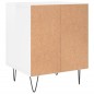 vidaXL Mesita de noche madera de ingeniería blanco brillo 40x35x50 cm vidaXL Mesita de noche madera de ingeniería blanco brillo 40x35x50 cm