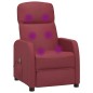 vidaXL Sillón de masaje de cuero sintético rojo tinto vidaXL Sillón de masaje de cuero sintético rojo tinto