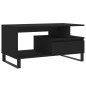 vidaXL Mesa de centro madera contrachapada negro 90x49x45 cm vidaXL Mesa de centro madera contrachapada negro 90x49x45 cm