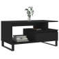 vidaXL Mesa de centro madera contrachapada negro 90x49x45 cm vidaXL Mesa de centro madera contrachapada negro 90x49x45 cm