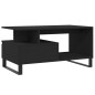 vidaXL Mesa de centro madera contrachapada negro 90x49x45 cm vidaXL Mesa de centro madera contrachapada negro 90x49x45 cm