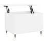 vidaXL Mesa de centro madera contrachapada blanco brillo 60x44,5x45 cm vidaXL Mesa de centro madera contrachapada blanco brillo 60x44,5x45 cm
