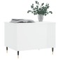 vidaXL Mesa de centro madera contrachapada blanco brillo 60x44,5x45 cm vidaXL Mesa de centro madera contrachapada blanco brillo 60x44,5x45 cm