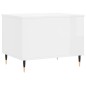 vidaXL Mesa de centro madera contrachapada blanco brillo 60x44,5x45 cm vidaXL Mesa de centro madera contrachapada blanco brillo 60x44,5x45 cm