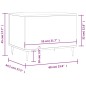 vidaXL Mesa de centro madera contrachapada blanco brillo 60x44,5x45 cm vidaXL Mesa de centro madera contrachapada blanco brillo 60x44,5x45 cm