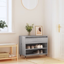 vidaXL Mueble zapatero madera contrachapada gris Sonoma 70x36x60 cm