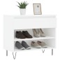 vidaXL Mueble zapatero madera contrachapada blanco 70x36x60 cm vidaXL Mueble zapatero madera contrachapada blanco 70x36x60 cm