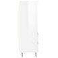vidaXL Aparador alto madera contrachapada blanco brillo 40x36x110 cm vidaXL Aparador alto madera contrachapada blanco brillo 40x36x110 cm