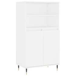 vidaXL Aparador alto madera contrachapada blanco 60x36x110 cm