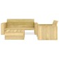 vidaXL Juego de muebles de jardín 3 piezas madera de pino impregnada vidaXL Juego de muebles de jardín 3 piezas madera de pino impregnada