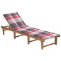 vidaXL Tumbona plegable con cojín madera maciza de acacia vidaXL Tumbona plegable con cojín madera maciza de acacia