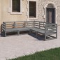 vidaXL Muebles de jardín 5 piezas gris madera de pino maciza vidaXL Muebles de jardín 5 piezas gris madera de pino maciza