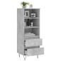 vidaXL Aparador alto madera contrachapada gris hormigón 40x36x110 cm vidaXL Aparador alto madera contrachapada gris hormigón 40x36x110 cm