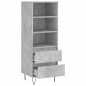vidaXL Aparador alto madera contrachapada gris hormigón 40x36x110 cm vidaXL Aparador alto madera contrachapada gris hormigón 40x36x110 cm