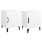 vidaXL Mesitas de noche 2 unidades madera contrachapada blanca vidaXL Mesitas de noche 2 unidades madera contrachapada blanca