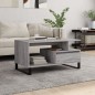 vidaXL Mesa de centro madera contrachapada gris Sonoma 90x49x45 cm vidaXL Mesa de centro madera contrachapada gris Sonoma 90x49x45 cm