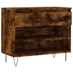 vidaXL Mueble zapatero madera contrachapada roble ahumado 70x36x60 cm