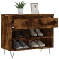 vidaXL Mueble zapatero madera contrachapada roble ahumado 70x36x60 cm vidaXL Mueble zapatero madera contrachapada roble ahumado 70x36x60 cm