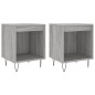 vidaXL Mesita de noche 2 uds madera ingeniería gris Sonoma 40x35x50 cm