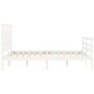 vidaXL Estructura de cama con cabecero madera maciza blanco 120x200 cm vidaXL Estructura de cama con cabecero madera maciza blanco 120x200 cm