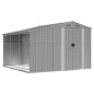 vidaXL Cobertizo de jardín acero galvanizado gris 277x279x179 cm vidaXL Cobertizo de jardín acero galvanizado gris 277x279x179 cm