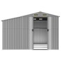 vidaXL Cobertizo de jardín acero galvanizado gris 277x279x179 cm vidaXL Cobertizo de jardín acero galvanizado gris 277x279x179 cm