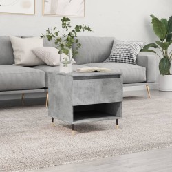 vidaXL Mesa de centro madera de ingeniería gris hormigón 50x46x50 cm