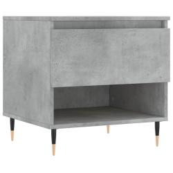 vidaXL Mesa de centro madera de ingeniería gris hormigón 50x46x50 cm