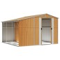 vidaXL Cobertizo jardín acero galvanizado marrón claro 277x279x179 cm vidaXL Cobertizo jardín acero galvanizado marrón claro 277x279x179 cm