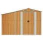 vidaXL Cobertizo jardín acero galvanizado marrón claro 277x279x179 cm vidaXL Cobertizo jardín acero galvanizado marrón claro 277x279x179 cm