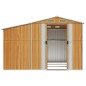 vidaXL Cobertizo jardín acero galvanizado marrón claro 277x279x179 cm vidaXL Cobertizo jardín acero galvanizado marrón claro 277x279x179 cm