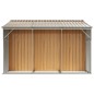 vidaXL Cobertizo jardín acero galvanizado marrón claro 277x279x179 cm vidaXL Cobertizo jardín acero galvanizado marrón claro 277x279x179 cm