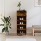 vidaXL Mueble zapatero madera contrachapada roble ahumado 40x36x105 cm vidaXL Mueble zapatero madera contrachapada roble ahumado 40x36x105 cm