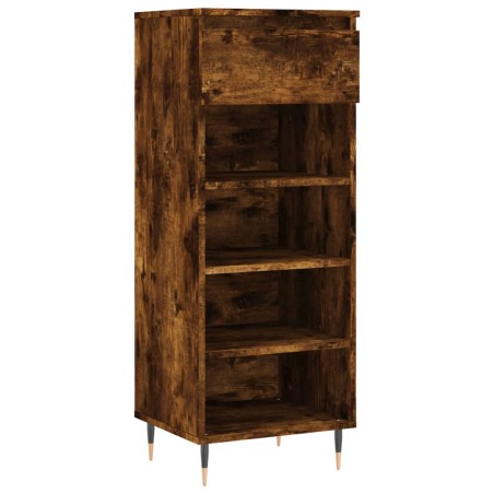 vidaXL Mueble zapatero madera contrachapada roble ahumado 40x36x105 cm