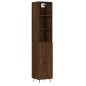 vidaXL Aparador alto madera contrachapada roble marrón 34,5x34x180 cm vidaXL Aparador alto madera contrachapada roble marrón 34,5x34x180 cm