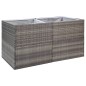 vidaXL Jardinera ratán sintético gris 157x80x80 cm vidaXL Jardinera ratán sintético gris 157x80x80 cm