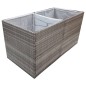 vidaXL Jardinera ratán sintético gris 157x80x80 cm vidaXL Jardinera ratán sintético gris 157x80x80 cm