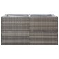 vidaXL Jardinera ratán sintético gris 157x80x80 cm vidaXL Jardinera ratán sintético gris 157x80x80 cm