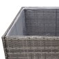 vidaXL Jardinera ratán sintético gris 157x80x80 cm vidaXL Jardinera ratán sintético gris 157x80x80 cm