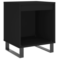 vidaXL Mesita de noche madera de ingeniería negro 40x35x50 cm