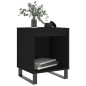 vidaXL Mesita de noche madera de ingeniería negro 40x35x50 cm