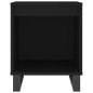 vidaXL Mesita de noche madera de ingeniería negro 40x35x50 cm