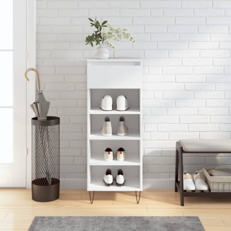vidaXL Mueble zapatero madera contrachapada blanco 40x36x105 cm