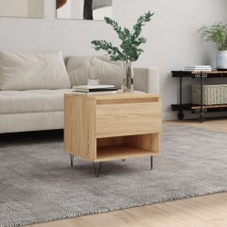 vidaXL Mesa de centro madera de ingeniería roble Sonoma 50x46x50 cm