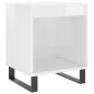 vidaXL Mesita de noche madera de ingeniería blanco brillo 40x35x50 cm vidaXL Mesita de noche madera de ingeniería blanco brillo 40x35x50 cm