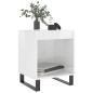 vidaXL Mesita de noche madera de ingeniería blanco brillo 40x35x50 cm vidaXL Mesita de noche madera de ingeniería blanco brillo 40x35x50 cm