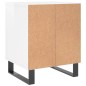vidaXL Mesita de noche madera de ingeniería blanco brillo 40x35x50 cm vidaXL Mesita de noche madera de ingeniería blanco brillo 40x35x50 cm