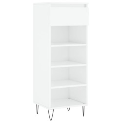 vidaXL Mueble zapatero madera contrachapada blanco brillo 40x36x105 cm